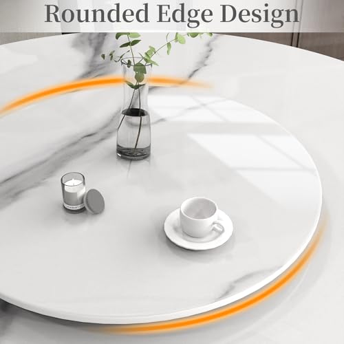 19.69" Lazy Susan for Table Top Sintered Stone Rotating Serving Tray for Dining Table