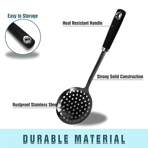 Black Stainless Steel Skimmer Spoon (Z-Black Skimmer)