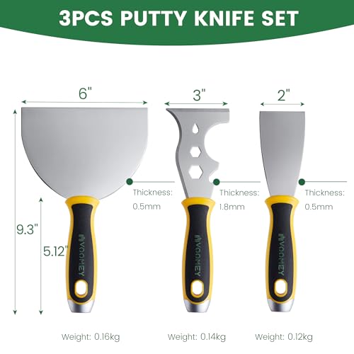 Putty Knife Set (3pcs(6in+2in+12 in1))