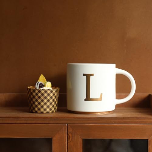 Monogram Ceramic Mugs (gold-L)