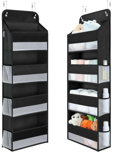 1 Pack Over the Door Organizer (Black / 4 Tier)