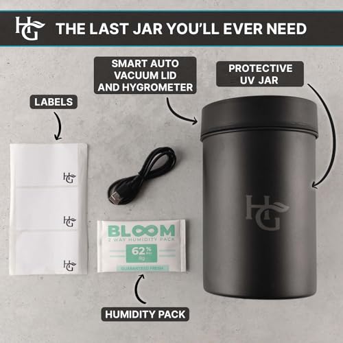 Auto Cure Smart Jar and Vacuum Seal Curing Jar with Built In Hygrometer (HG234-2L)
