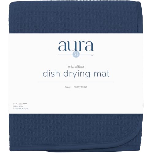 Dish Drying Mat (Navy / 18" x 30")
