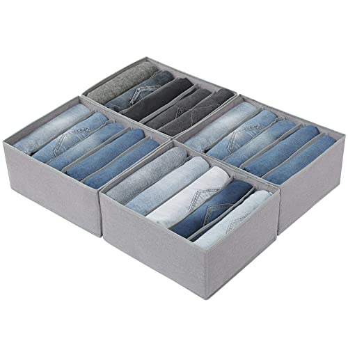 Pants Jeans Organizer for Closet (Grey / 5 Grids)