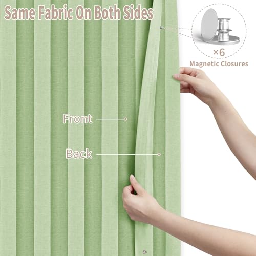 Closet Curtain for Open Closet (Green / 39"W x 78"L (Pack of 1))