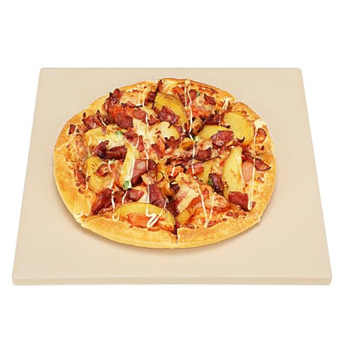 12x12 Inch Cordierite Pizza Stone for RV Oven and Grill (Square 12x12x0.6 inch)