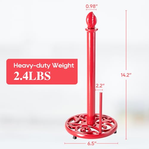 Cast Iron Paper Towel Holder (Leaf Red)