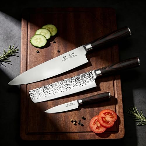 3 Pieces Knife set (Red-brown)