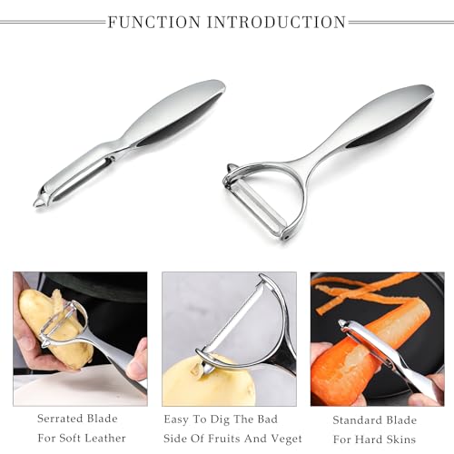 Vegetable Peeler Stainless Steel Potato Peelers Y (2 Count)