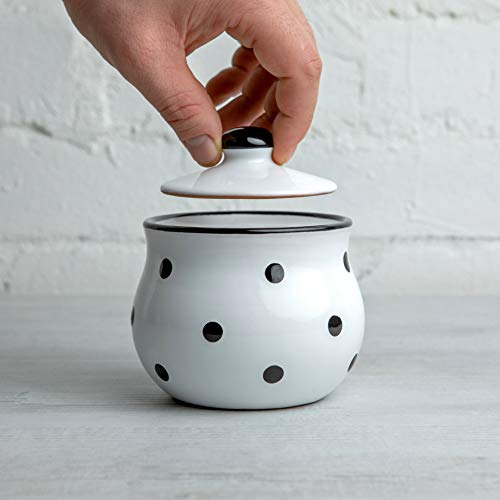 Ceramic Sugar Bowl with Lid (White)