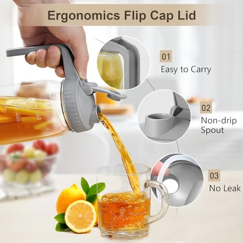 Creamer Pitcher Jar with Lid (2 Count)