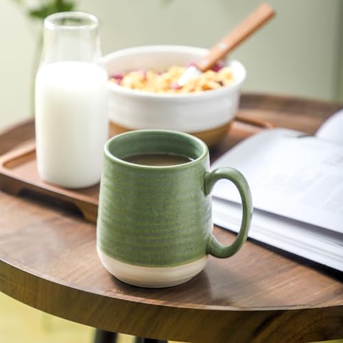 Stoneware Coffee Mugs Set of 6 (Green / Set of 6)