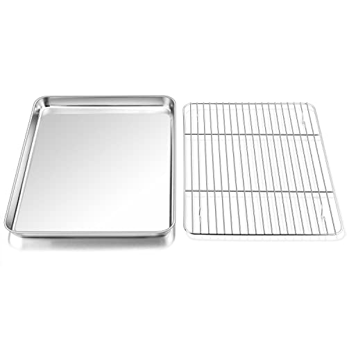 Stainless Steel Baking Sheet with Rack Set for Cookie (12.5 Inch)