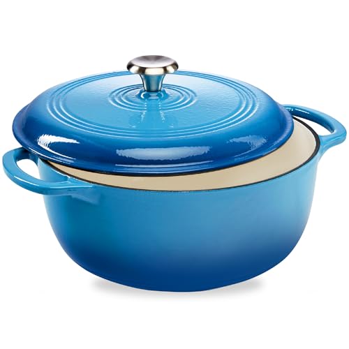7.5 Quart Enamel Cast (Blue / 7.5qt Round)