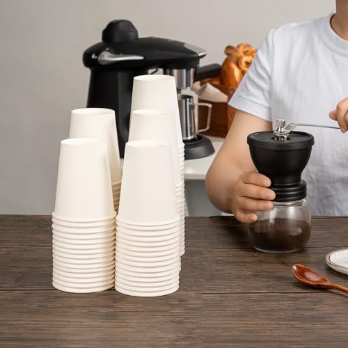 1000 Pack 8 oz Disposable Paper Cups (White / 8 oz)