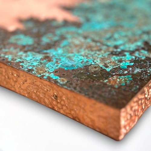 Handmade Copper Wall Art for Home (Panorama of Copper / 9.8 x 13.8 in (Rectangular))