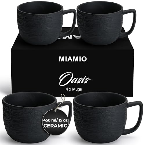 Coffee Mugs Set of 4 (Black)