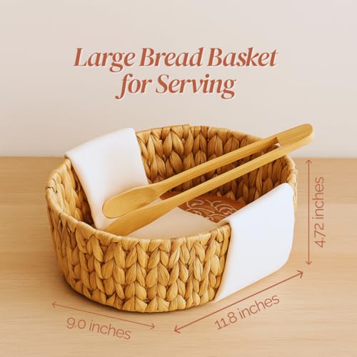 Bread Basket with Warmer & Tongs (Modern)
