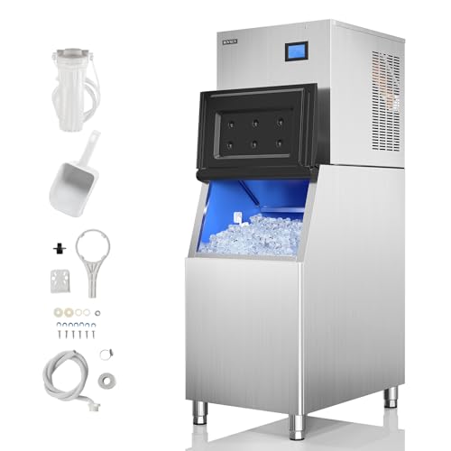 550LBS 24H Commercial Ice Maker Machine with 300LBS Storage Bin (550lbs/Day with 300lbs Bin)