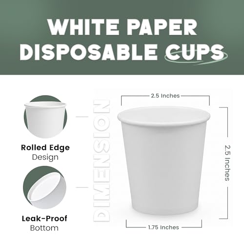 Paper Cups 4 oz 1000 Pack for Coffee & Espresso (4oz - 1000 Count)