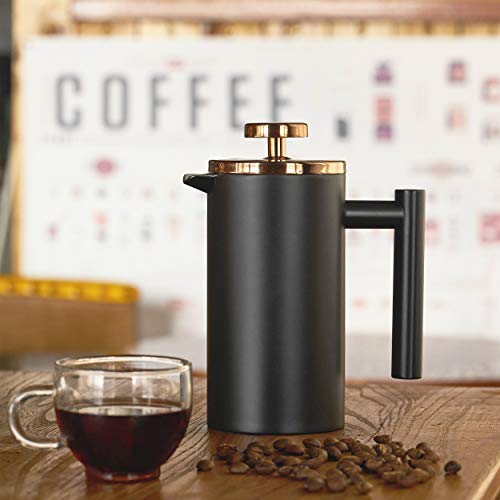 Small French Press Coffee Maker 600ml (20 oz / Black)