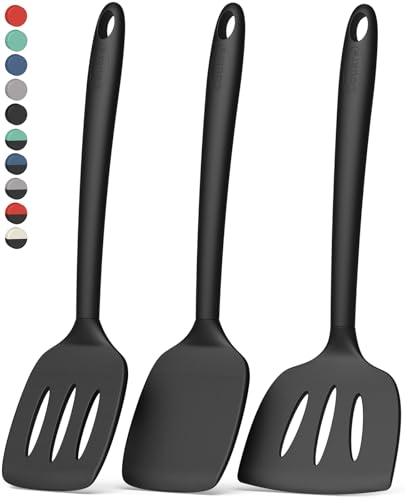 3 Pack Silicone Spatula Set (PureBlack)