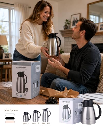 Insulated Coffee Carafe 34 Oz (Silver / 34 oz)