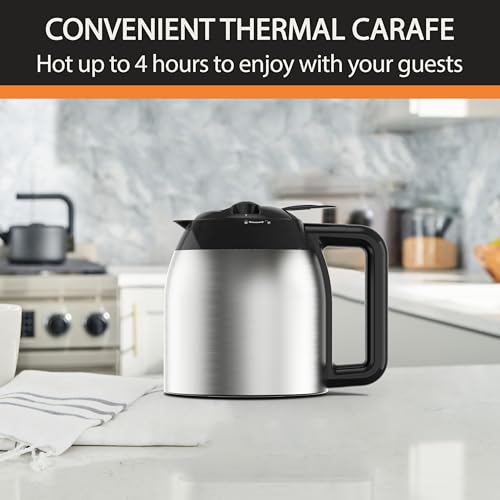 12 Cup Programmable Thermal Carafe Coffee Maker with 3 Strengths (12-Cup / Thermal)