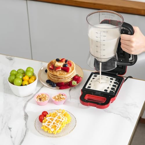 Pancake Batter Dispenser 5 Cup with Sturdy Handle (Black)