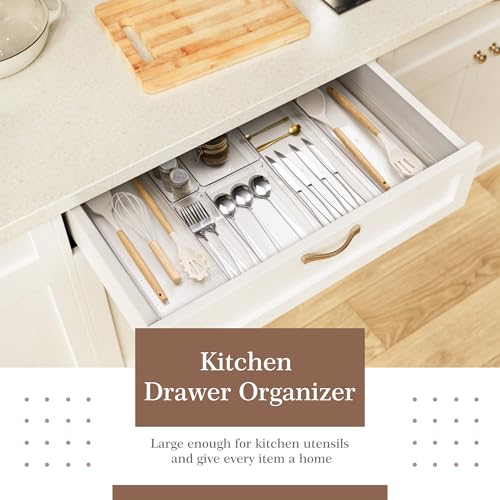14 PCS Clear Plastic Drawer Organizer Set (14 Count)