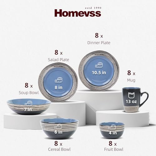 HomeVss 48 Piece Dinnerware Set