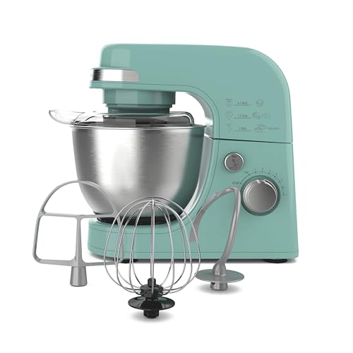 Electric Stand Mixer (Aqua Blue / 7 Speeds with Whisk & Splash Guard)