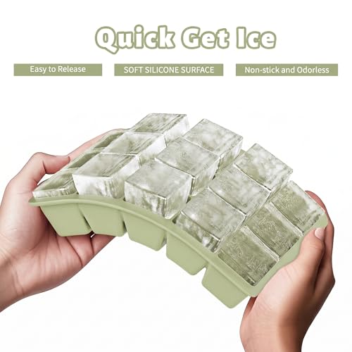 Silicone Ice Cube Tray 2 Pack (Green / Ice Cube Tray 2 Pack)