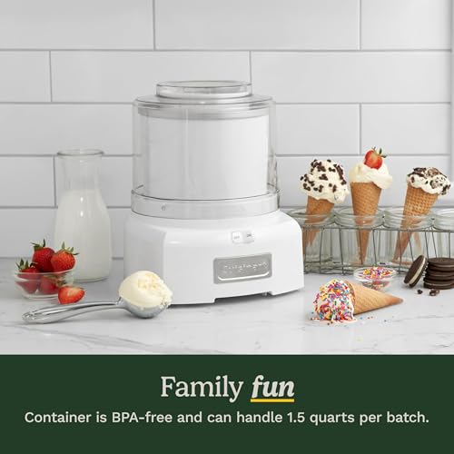 Ice Cream Maker Machine (White / 1.5 Quart)