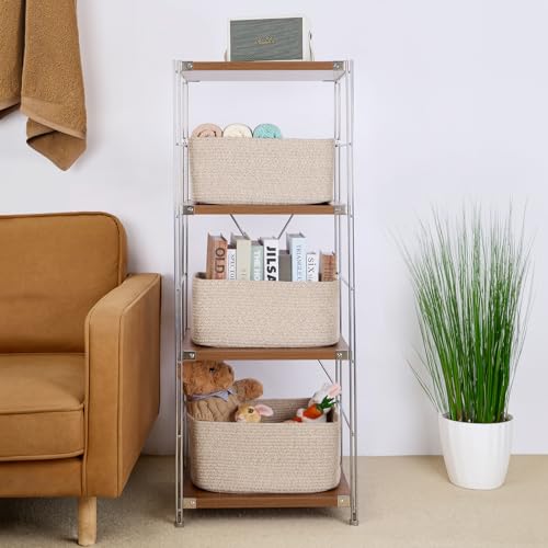 Large Storage Baskets for Shelves (2pcs-L17×W13×H7.5" / Natural)