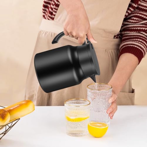 2 PCS 30 OZ Thermal Coffee Carafe (Black / 30 oz)