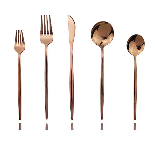 Rose Gold Silverware Set (Service for 4 / Rose Gold)