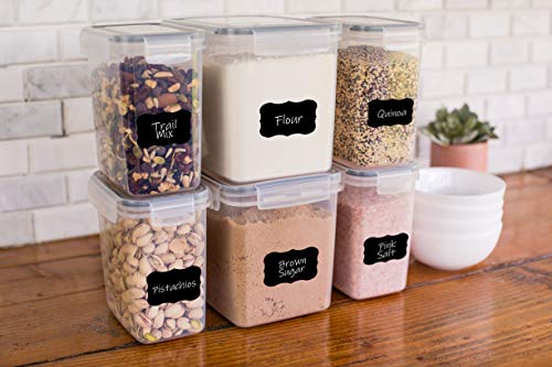 Airtight Food Storage Containers with Lids (Set of 6 Assorted)
