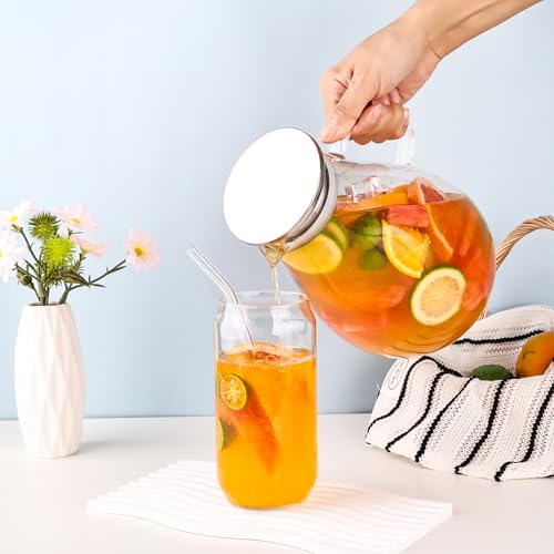 2500ml Glass Pitcher with Lid (88oz)