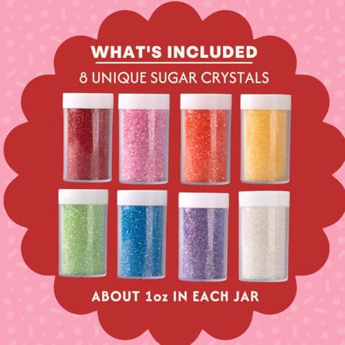 Rainbow Sugar Crystals Multi Pack for Decorating (Rainbow)