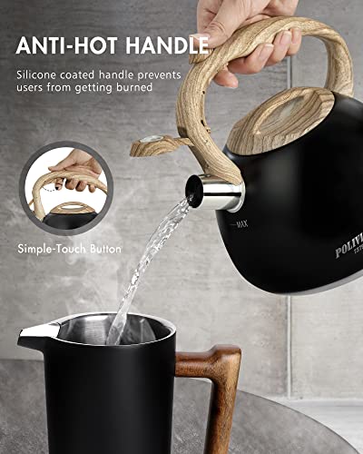 POLIVIAR Tea Kettle (2.6 Quarts / Black Ti)