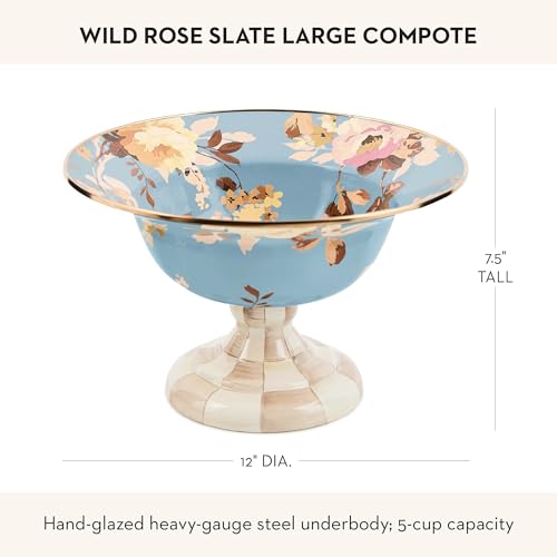 Enamel Compote (Large / Slate Wild Rose)