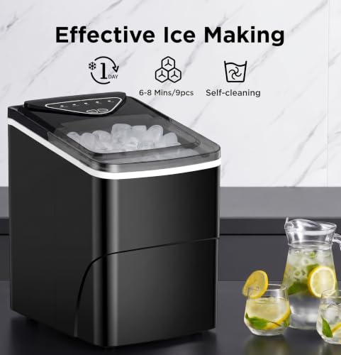 Countertop Ice Maker (Upgrade Black / 26.5 Lbs)