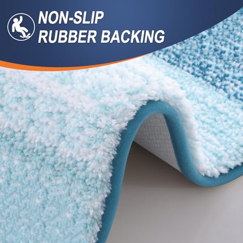 Large Bathroom Rugs 44x32 (44" X 32" / Peacock Blue)