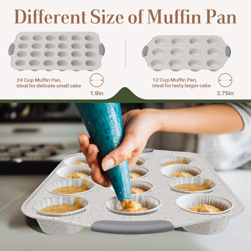 11 Piece Nonstick Bakeware Set (Gray&White)