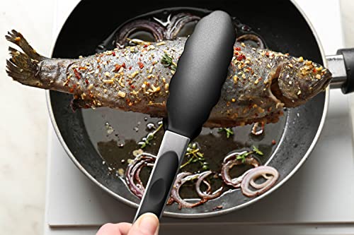 2 Pack Silicone Kitchen Tongs (Black)