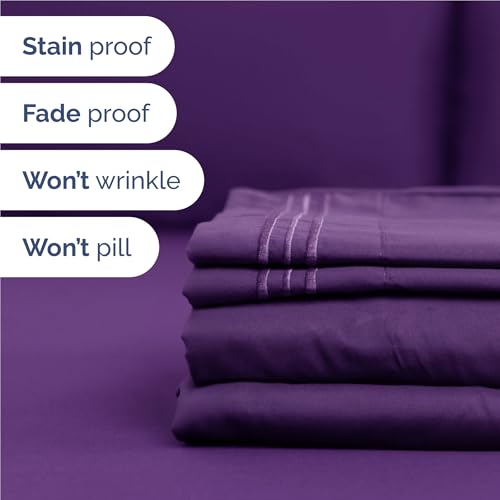 Full Size 4 Piece Sheet Set (36 - Purple / Full)
