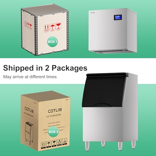 Commercial Ice Maker (Silver / 29"D x 22"W x 66"H)