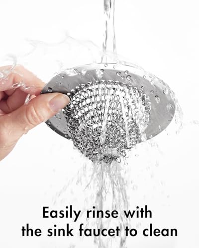 2 Pack Kitchen Sink Drain Strainer (Silver Silver)