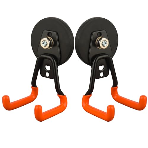 Updated Strong Magnetic Hooks Heavy Duty (Updated 2.6in Magnet M Red Hooks 2PCS)